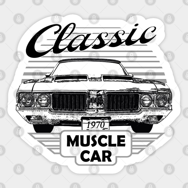 442 Classic American Muscle Car 70s Sticker by Jose Luiz Filho